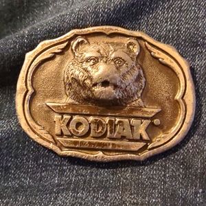 Kodiak tobacco belt buckle